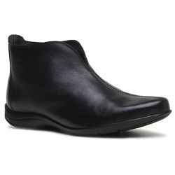 Bota Feminina Rasteira Cano Curto Couro Legítimo Preto - KRN SHOES | Calçados Casuais