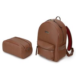 Kit Mochila e Necessaire Feminina Caramelo - KRN SHOES | Calçados Casuais