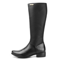 Bota Feminina Montaria Couro Legítimo Preto - KRN SHOES | Calçados Casuais