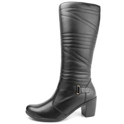 Bota Feminina Cano Alto Couro Legítimo - KRN SHOES | Calçados Casuais