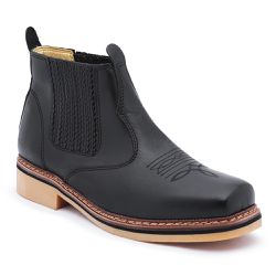 Botina Country Masculina Couro Legítimo Preto - KRN SHOES | Calçados Casuais