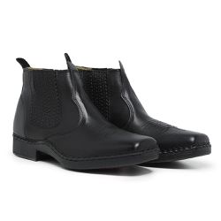 Botina Country Masculina Couro Legítimo Preto - KRN SHOES | Calçados Casuais