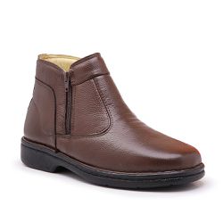 Botina Social Conforto Masculina Café - KRN SHOES | Calçados Casuais