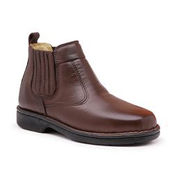 Botina Social Masculina Conforto Café - KRN SHOES | Calçados Casuais