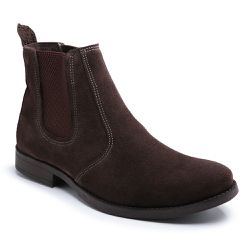 Botina Chelsea Casual Masculina Couro Legítimo Café - KRN SHOES | Calçados Casuais