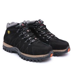 Tênis Adventure Couro Legítimo Preto - KRN SHOES | Calçados Casuais