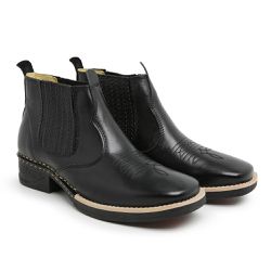 Botina Masculina Country Preto - KRN SHOES | Calçados Casuais