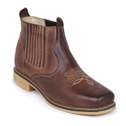 Botina Country Masculina Couro Legítimo Marrom - KRN SHOES | Calçados Casuais