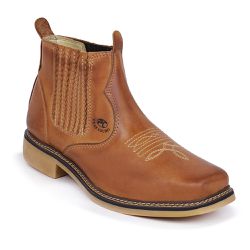 Botina Country Masculina Couro Legítimo Tan - KRN SHOES | Calçados Casuais