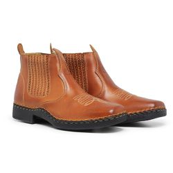 Botina Country Masculina Tan - KRN SHOES | Calçados Casuais