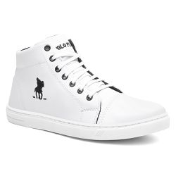 Sapatênis Cano Alto Branco Masculino - KRN SHOES | Calçados Casuais