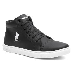 Sapatênis Cano Alto Preto Masculino - KRN SHOES | Calçados Casuais