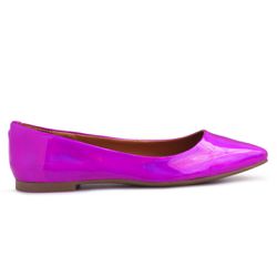 Sapatilha Feminina Sintético Pink Metalizado - KRN SHOES | Calçados Casuais