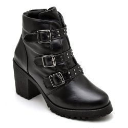 Coturno Feminino Em Couro Legitimo Confort Preto - KRN SHOES | Calçados Casuais