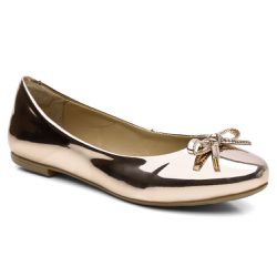 Sapatilha Feminina Laço Sintético Spechio Cobre - KRN SHOES | Calçados Casuais