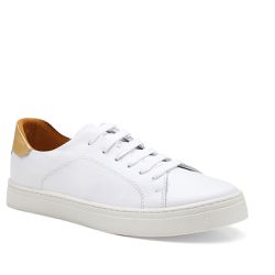 Tênis Casual Feminino Couro Legítimo Branco e Ouro - KRN SHOES | Calçados Casuais