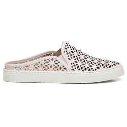 Mule Babuche Feminino Couro Legítimo Off White - KRN SHOES | Calçados Casuais