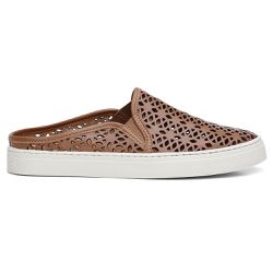 Mule Babuche Feminino Couro Legítimo Pecan - KRN SHOES | Calçados Casuais