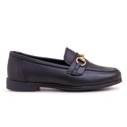 Mocassim Feminino Couro Legítimo Preto - KRN SHOES | Calçados Casuais