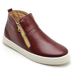 Tênis Feminino Cano Alto Couro Legitimo Jabuticaba - KRN SHOES | Calçados Casuais