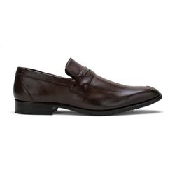 Sapato Social Masculino Stable em Couro Legitimo Café - KRN SHOES | Calçados Casuais