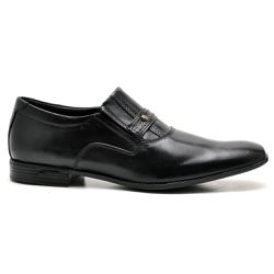 Sapato Social Masculino em Couro Legitimo Soft Preto - KRN SHOES | Calçados Casuais