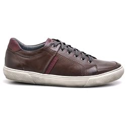 Tênis Casual Masculino Em Couro Legitimo Soft Café - KRN SHOES | Calçados Casuais