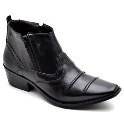 Bota Masculina Country Texana Em Couro Legítimo Preto - KRN SHOES | Calçados Casuais