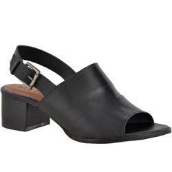 Sandália Feminina Retrô Couro Legítimo Preto - KRN SHOES | Calçados Casuais