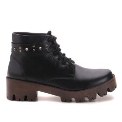 Coturno Feminino Tratorado Spike Preto - KRN SHOES | Calçados Casuais