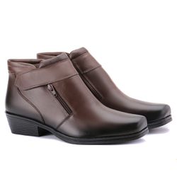 Bota Social Masculina Jungle Velcro Café - KRN SHOES | Calçados Casuais