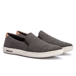 Slip On Casual Masculino em Lona Grafite - KRN SHOES | Calçados Casuais