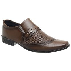 Sapato Social Masculino Clássico Siroco Couro Sintético Capuccino - KRN SHOES | Calçados Casuais