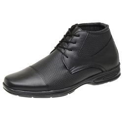 Sapato Masculino Conforto Casual em Couro Legítimo Preto - KRN SHOES | Calçados Casuais