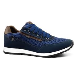 Sapatenis Casual Masculino Sintético Marinho - KRN SHOES | Calçados Casuais