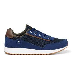 Sapatenis Masculino Casual Couro Legítimo Azul - KRN SHOES | Calçados Casuais