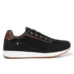 Sapatênis Masculino Sintético Casual Preto - KRN SHOES | Calçados Casuais