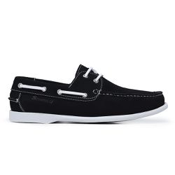 Mocassim Dockside Casual Masculino Couro Legítimo Preto - KRN SHOES | Calçados Casuais