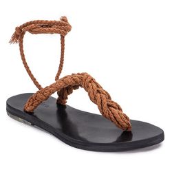 Sandália Feminina Rasteira Jade Madeira - KRN SHOES | Calçados Casuais