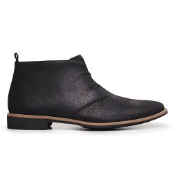 Bota Masculina Casual Derby Couro Legitimo Preto - KRN SHOES | Calçados Casuais