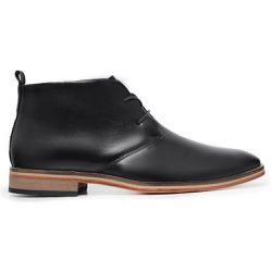 Bota Masculina Casual Derby Couro Legitimo Latego Preto - KRN SHOES | Calçados Casuais