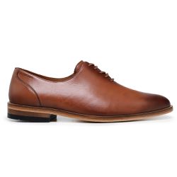 Sapato Social Masculino Norman Couro Legítimo Latego Caramelo - KRN SHOES | Calçados Casuais