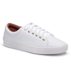 Tênis Casual Feminino Solado Borracha Sintético Branco Clássico - KRN SHOES | Calçados Casuais