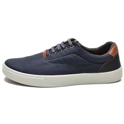 Sapatênis Casual Masculino Calce Fácil Em Lona Marinho - KRN SHOES | Calçados Casuais