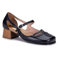 Sandália Feminina Retrô Capri Couro Legítimo Preto - KRN SHOES | Calçados Casuais