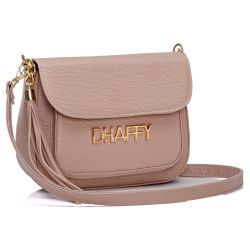 Bolsa Feminina Dhaffy Com Bolso na Frente Nude Dha... - DHAFFY