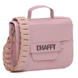 Bolsa Feminina Rosa Alça Artesanal Trançada - 4214... - DHAFFY