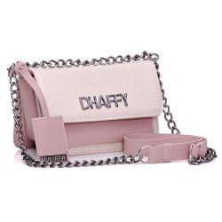 Bolsa Feminina Rosa Palha Alça de corrente Dhaffy ... - DHAFFY