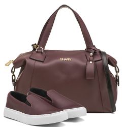 Kit Bolsa Feminina Báu Grande + Tênis Casual Slip ... - DHAFFY