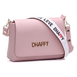 Bolsa Feminina Dhaffy Alça Bordada Rosa - semlaço0... - DHAFFY